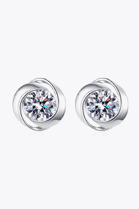 Stud Earrings for Wellness Routine -Feeling Fun Moissanite Stud Earrings