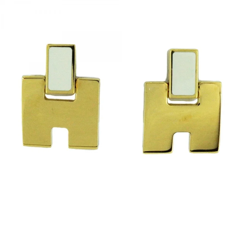 Screw Back Stud Earrings for Security -Hermes    Plating Stud Earrings (Pre-Owned)