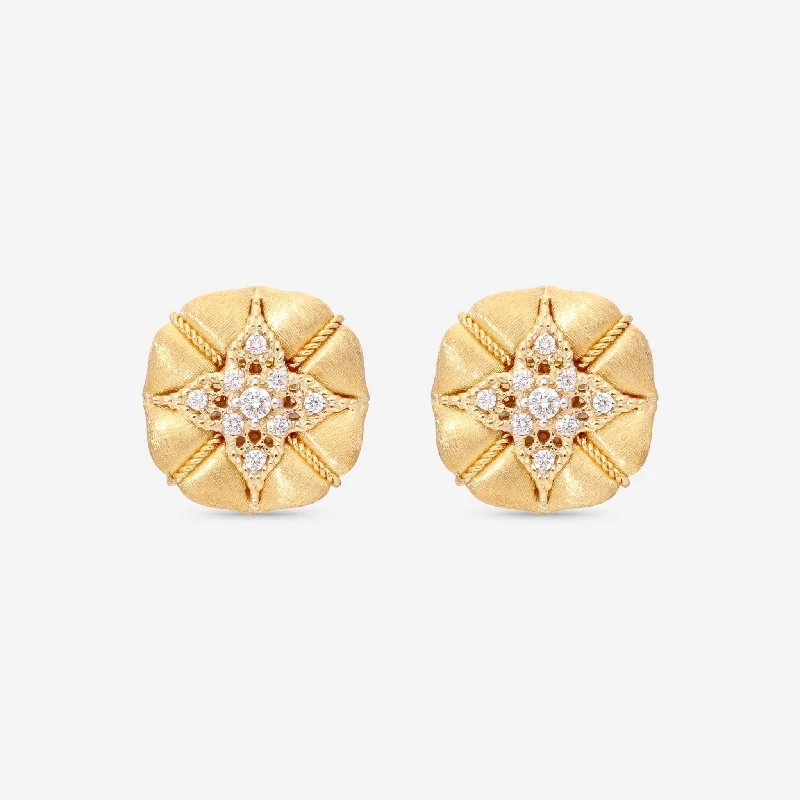 Animal Print Stud Earrings for Fun -Nanis Amarcord 18K Yellow Gold Diamond Stud Earrings OS17-571