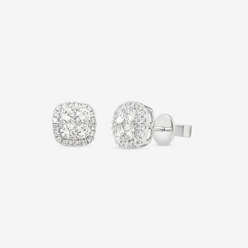 Minimalist Stud Earrings with Simplicity -Ina Mar 18K White Gold Diamond 0.85ct.twd Stud Earrings AER-12223