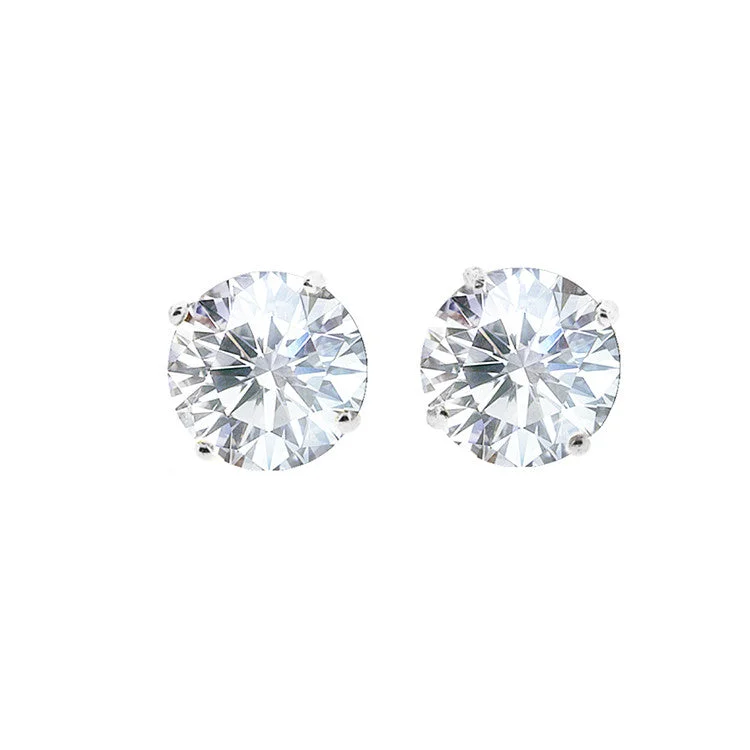 Oval Stud Earrings for Grace -1Ct Sterling Silver CZ Stud Earrings