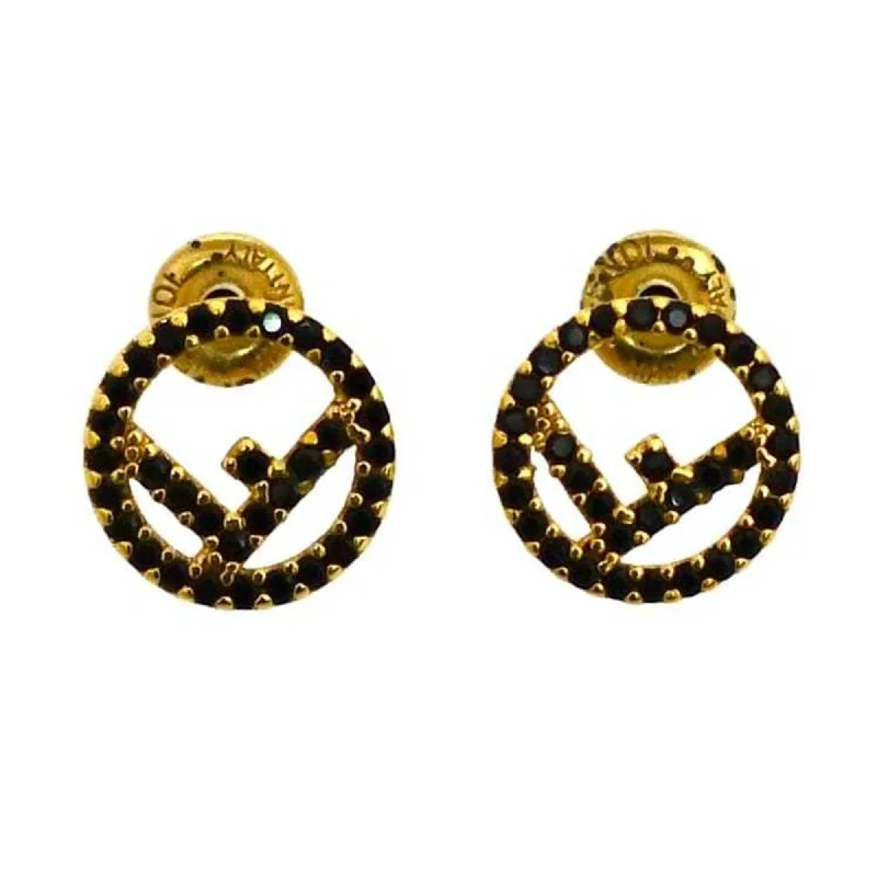 Stud Earrings with Crystals -Fendi    Plating Stud Earrings (Pre-Owned)