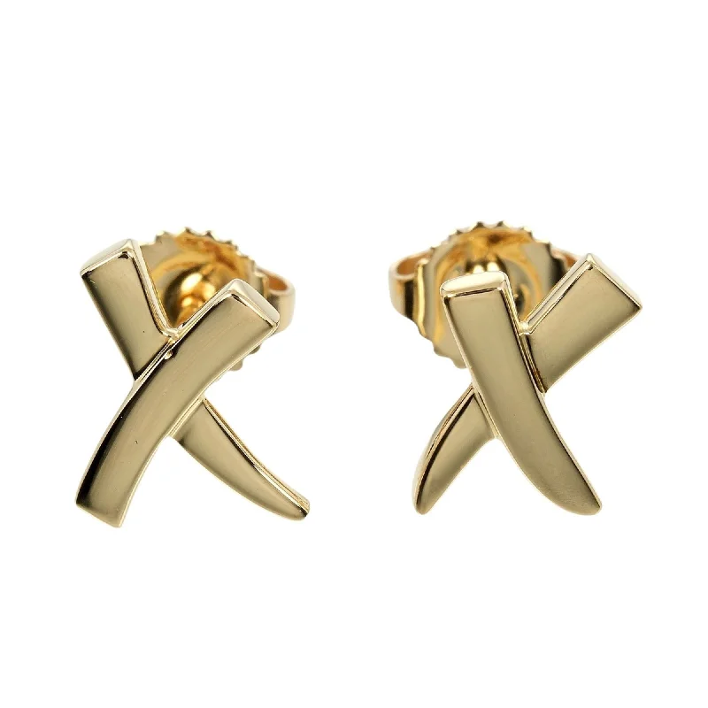 Stud Earrings for Concert Look -Tiffany   (18K) Stud Earrings (Pre-Owned)