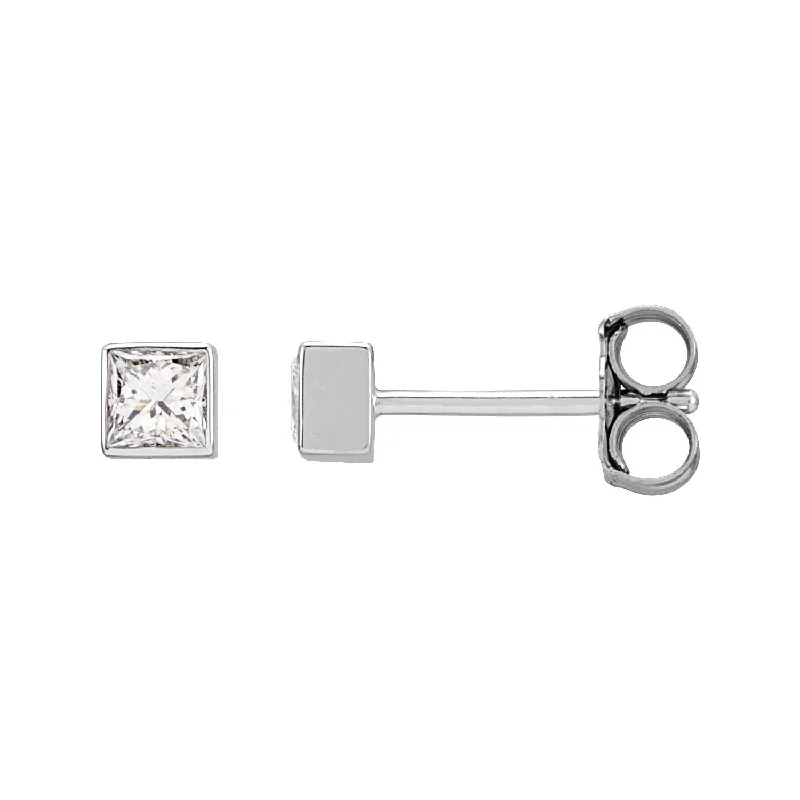 Stud Earrings with Knot Designs -14K Gold 5/8ct Lab-Grown Diamond Stud Earrings Clarity SI, Color G-H