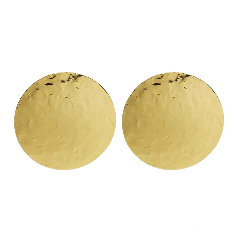 Stud Earrings for Everyday Glamour -Chokore Solid Foil Stud Earrings (Gold)