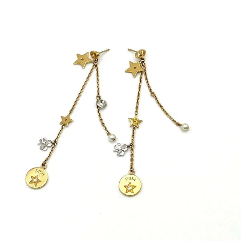 Stud Earrings with Pearls and Diamonds -Christian Dior Rhinestone Stud Earrings (Pre-Owned)