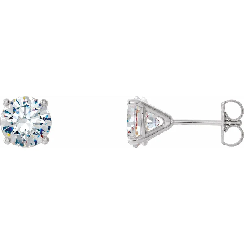 Large Stud Earrings for Statement -14K Gold 1/2ct Lab-Grown Diamond Stud Earrings Clarity VS, Color F-G