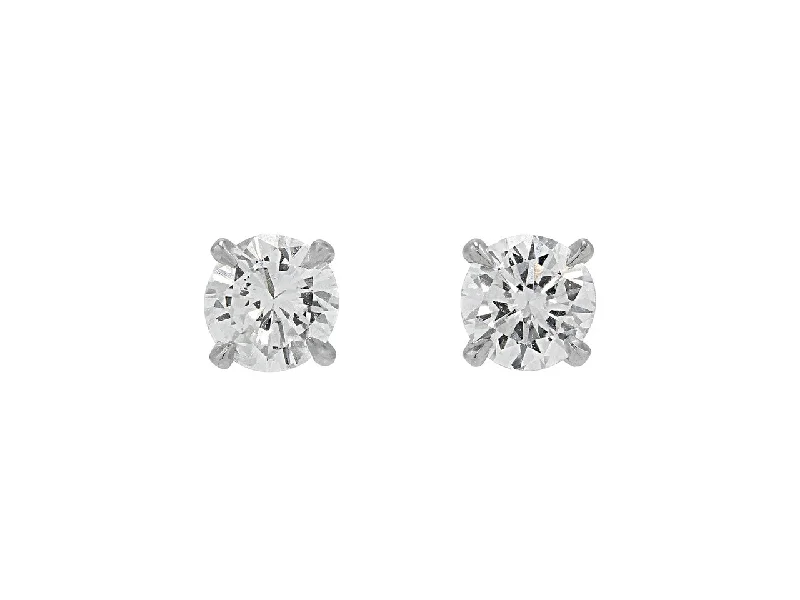 Round Stud Earrings for Classic -Beladora 'Bespoke' Diamond Stud Earrings, 1.12 total carats, in Platinum