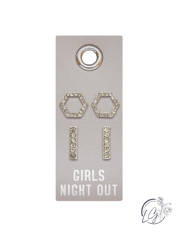 Stud Earrings for Work Attire -Silver Stud Earrings - Girls Night Out