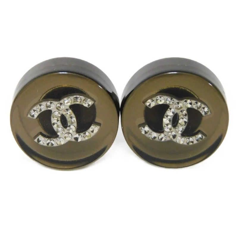 Magnetic Closure Stud Earrings for Easy -Chanel  Clear  Resin Stud Earrings (Pre-Owned)