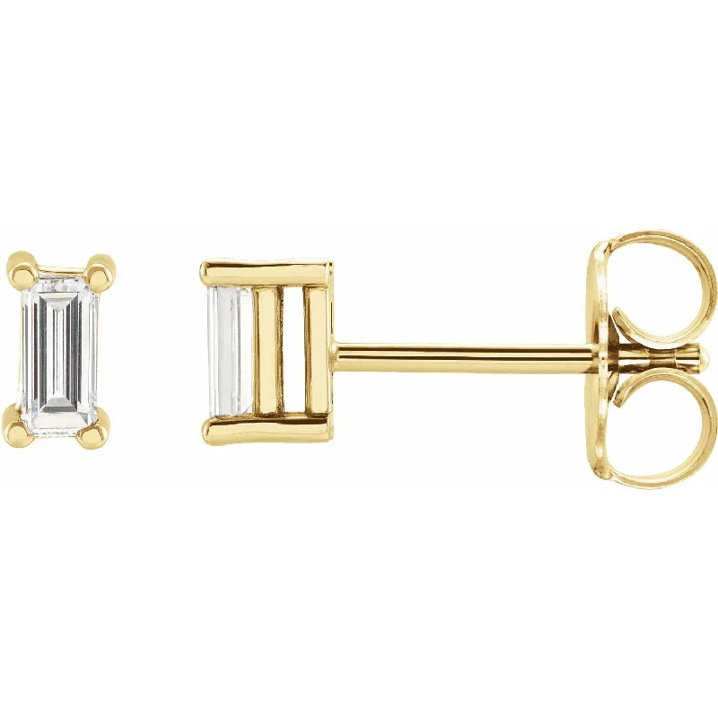 Stud Earrings with Abstract Designs -14K Gold 1/4ct Lab-Grown Diamond Stud Earrings Clarity SI, Color G-H