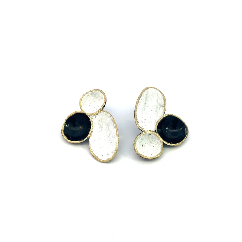 Rings with wave patterns for ocean vibes -Fashion Earring