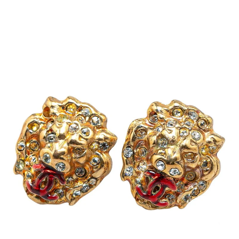 African Stud Earrings with Culture -Chanel   Plating Stud Earrings (Pre-Owned)