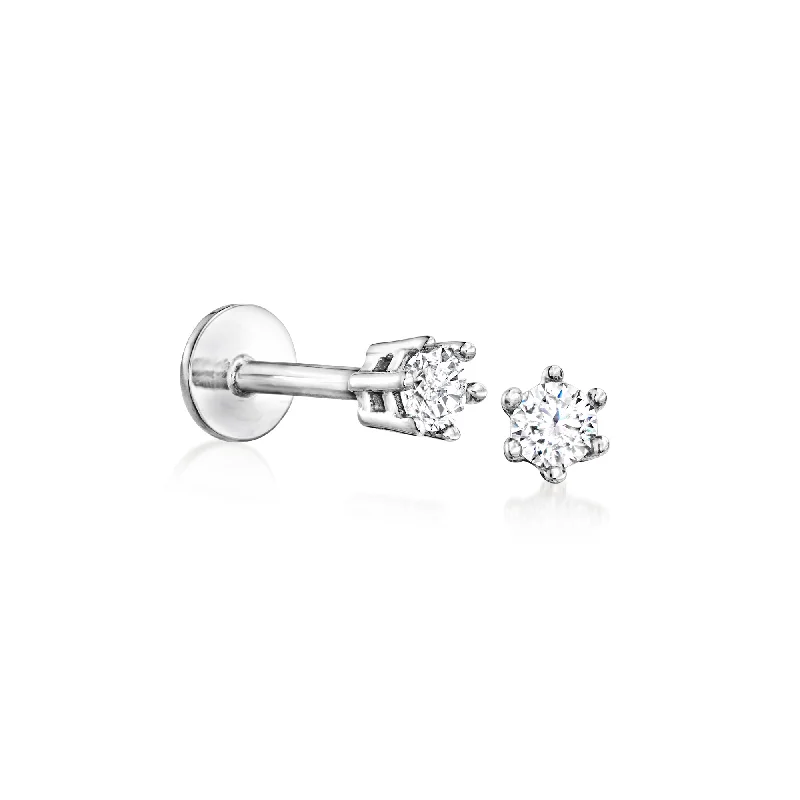 Large Stud Earrings for Statement -RS Pure by Ross-Simons Diamond Stud Earrings in Sterling Silver