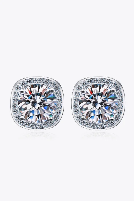 Hypoallergenic Stud Earrings for Sensitive -Let Me Love You 1 Carat Moissanite Stud Earrings