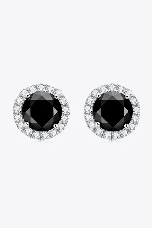 Heavy Duty Stud Earrings for Durability -Two-Tone 4-Prong Moissanite Stud Earrings