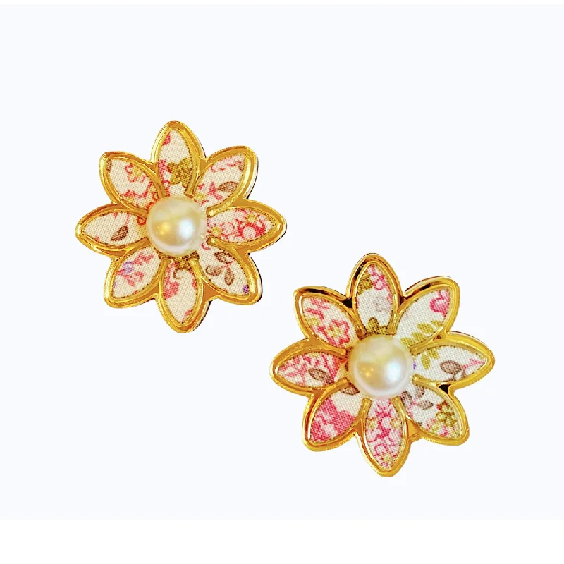 Stud Earrings for Work Attire -Alison Floral Stud Earrings