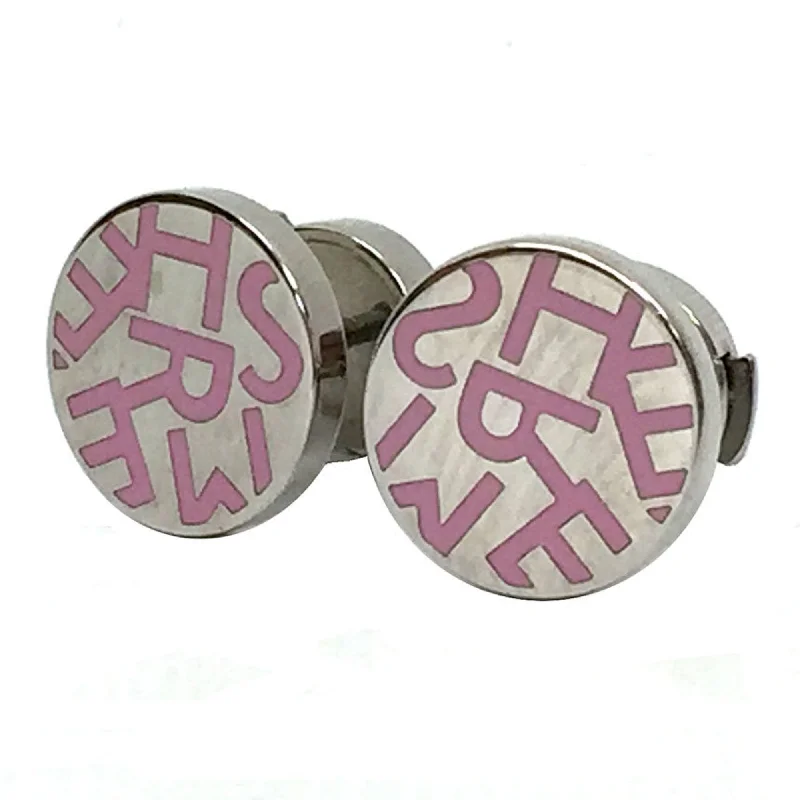 Stud Earrings for Office Wear -Hermes pink  Metal Stud Earrings (Pre-Owned)