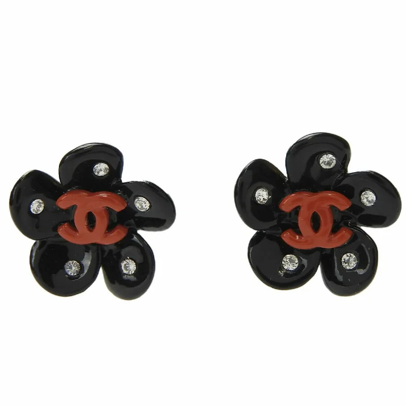 Hypoallergenic Stud Earrings for Sensitive -Chanel    Color Metal Plastic Stud Earrings (Pre-Owned)