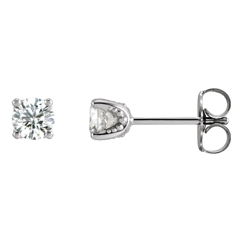 Crystal Stud Earrings for Sparkle -14K Gold 1/3ct Lab-Grown Diamond Stud Earrings Clarity SI, Color G-H