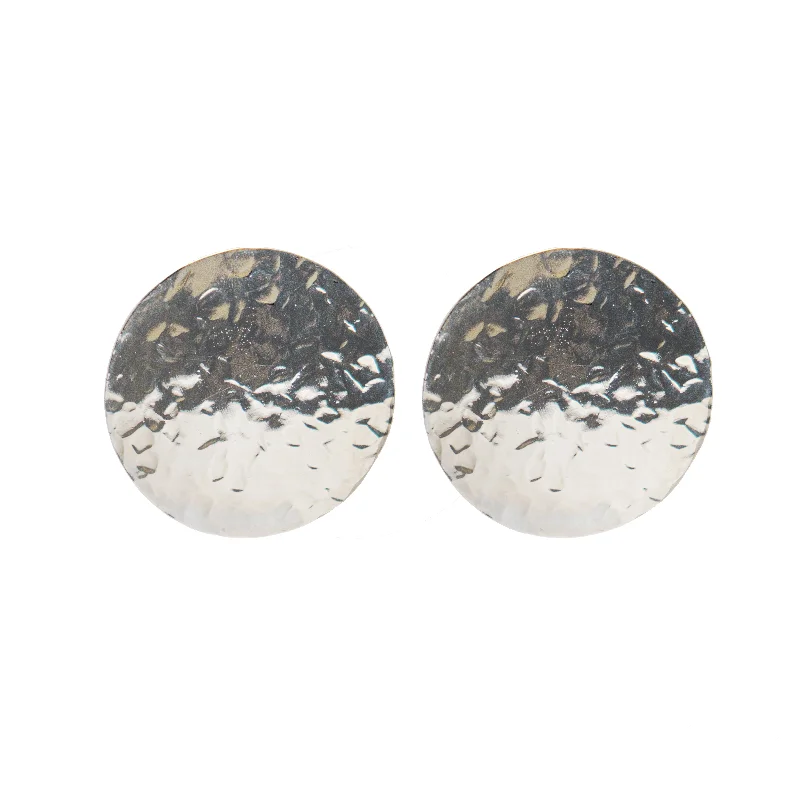 Stud Earrings for Shopping Trip -Chokore Solid Foil Stud Earrings (Silver)