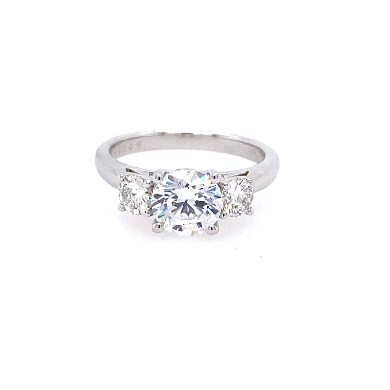 Rings with wide bands for statement wear -Diamond Semi-Mount Ring