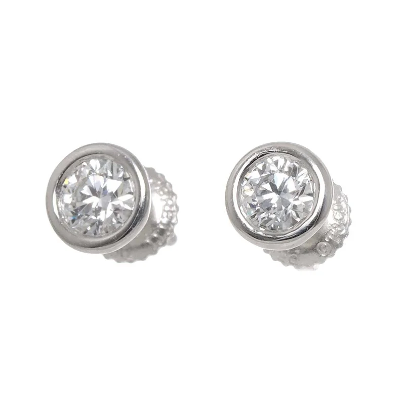 Stud Earrings with Crystals -Tiffany Platinum 950 Stud Earrings (Pre-Owned)