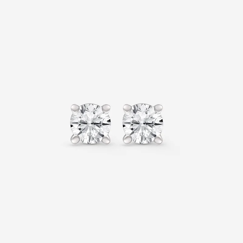 Lead Free Stud Earrings for Health -Ina Mar 18K White Gold, Diamond 0.40ct.twd. Stud Earrings STUD-002