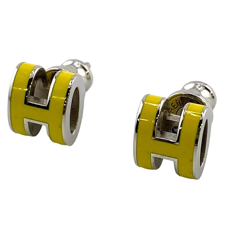 Silver Stud Earrings for Men -Hermes Pop H  yellow Stud Earrings (Pre-Owned)