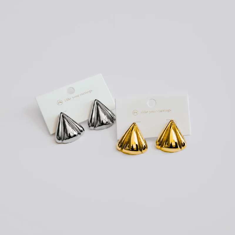 Crystal Stud Earrings for Sparkle -Meet Me In SoHo Triangle Stud Earrings - WATERPROOF