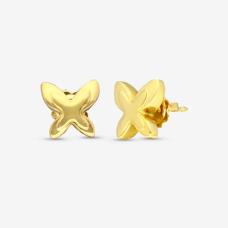 Waterproof Stud Earrings for Outdoor -Mimi Milano Freevola 18K Yellow Gold, Stud Earrings OXM243G8