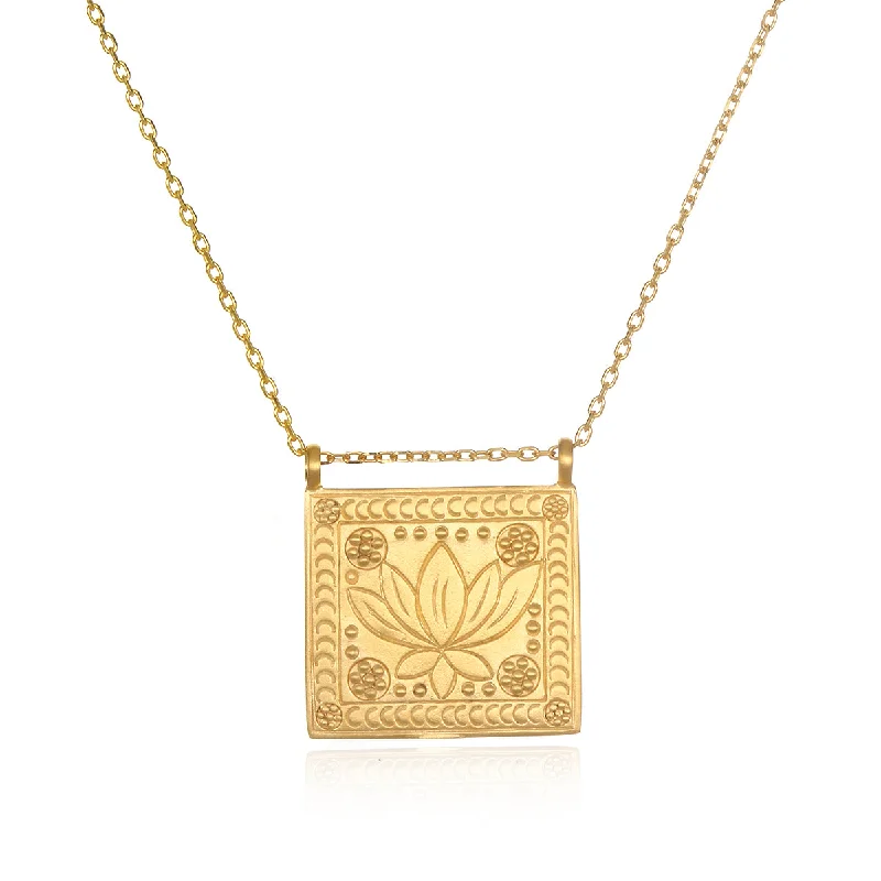 Best necklaces and pendants with minimalist pendants for a sleek, understated look-Sacred Commencement Lotus Necklace